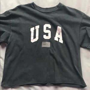 usa cropped t shirt